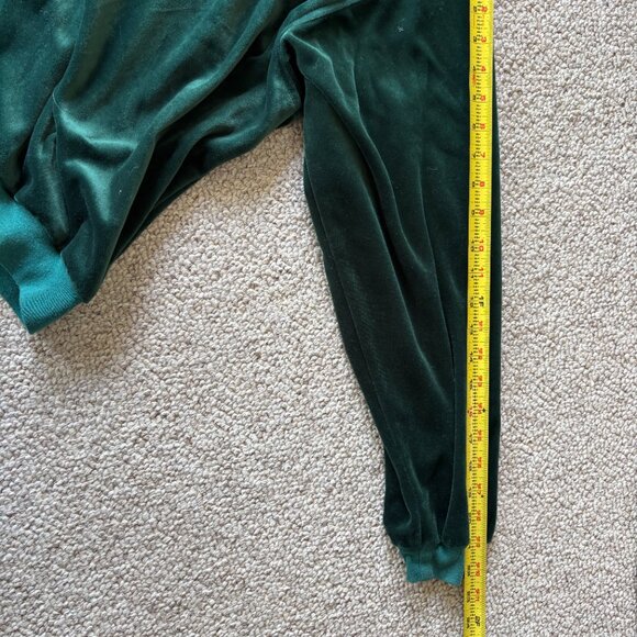 Vintage International Male Velour Jacket | Size M | Green Zip-Up | Retro Y2K - Picture 8 of 8